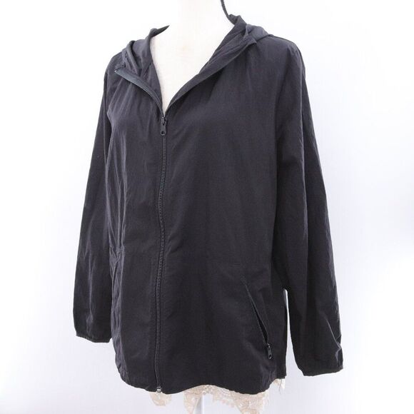 Aerie | Offline Black Nylon Windbreaker Jacket Small - Picture 2 of 7
